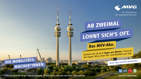 Mit einer neuen Kampagne von der Agentur Sassenbach bewirbt die MVG ihre Abo-Angebote - Foto: Sassenbach Advertising